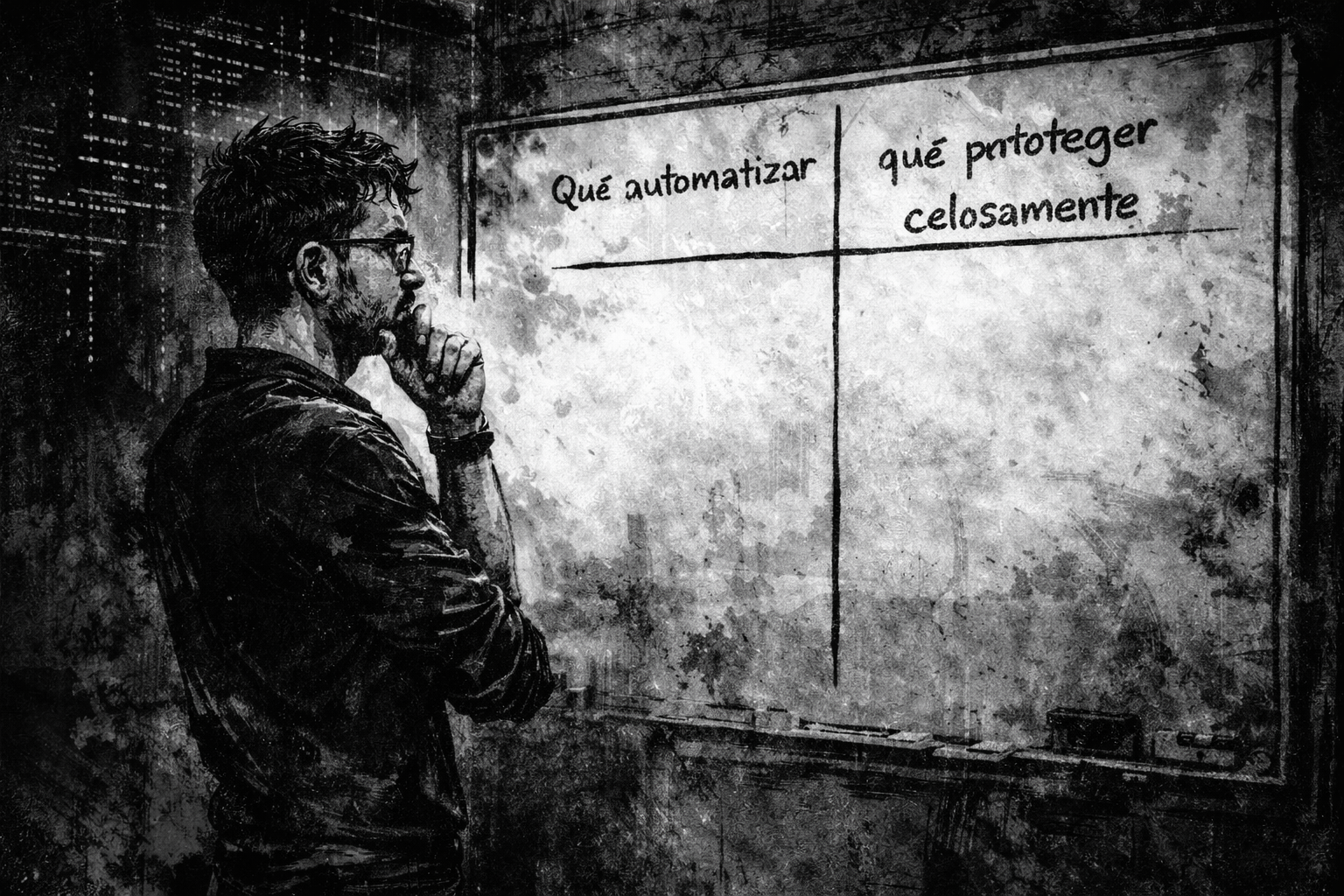 Esquema - Qué automatizar vs qué proteger celosamente